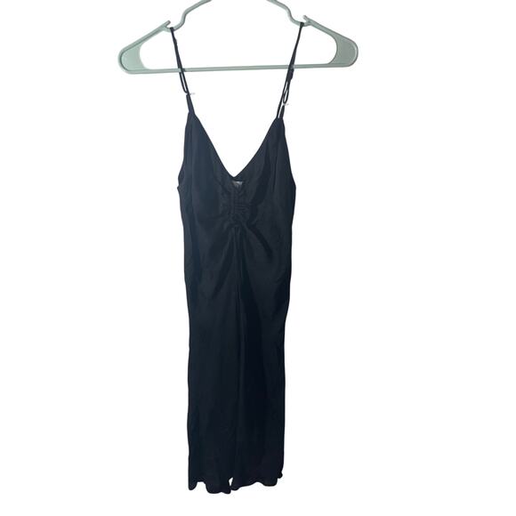 Mable Silk Little Black Dress Dark Romantics Femme Fatale Cinch Slip Dress S - Picture 1 of 6